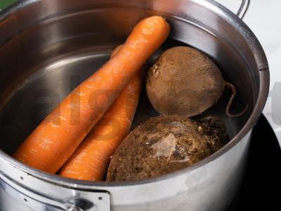 Vinegretas be bulvių Žingsnis 2