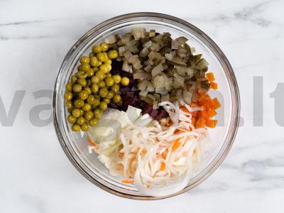 Vinegretas be bulvių Žingsnis 5