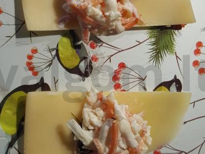 Aštrus sūrio ir korėjietiškų morkų užkandis Žingsnis 3