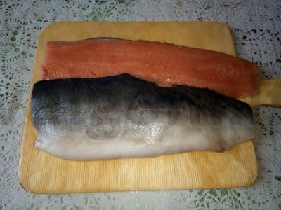 Sūdyta lašiša su krapais Žingsnis 1