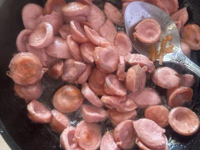 Sumuštiniai ant traškios bagetės su kumpiu ir daržovėmis Žingsnis 2