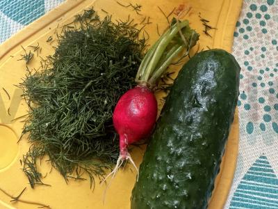 Sumuštiniai ant traškios bagetės su kumpiu ir daržovėmis Žingsnis 3