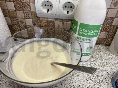 Greitas pyragas su kopūstais ir žuvimi Žingsnis 4