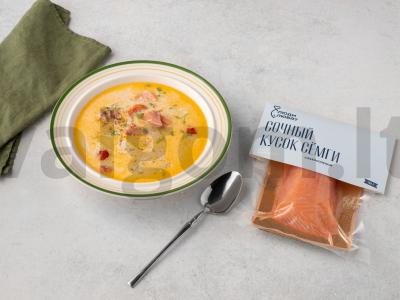 Skandinavijos grietinėlės sriuba su lašiša pagrindine nuotrauka