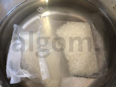 Ryžių kotletai su kepenimis ir menkės ikrais Žingsnis 1