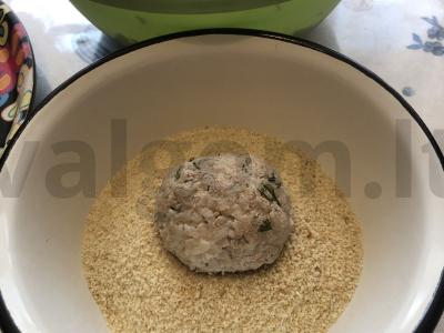 Ryžių kotletai su kepenimis ir menkės ikrais Žingsnis 8