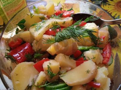 Rudens daržovių salotas pagrindine nuotrauka