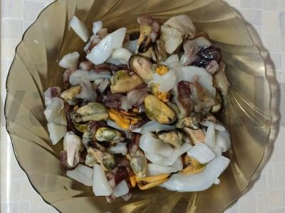 Ryžiai su daržovėmis ir jūros gėrybėmis vakarienei Žingsnis 6