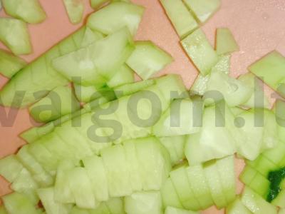 Švelnus salotas su Pekino kopūstu ir sūriu Sirtaqi Žingsnis 2