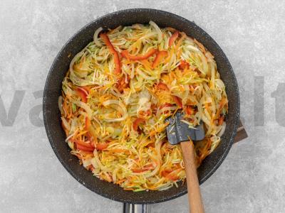 Kinietiški ryžių makaronai su daržovėmis Žingsnis 3