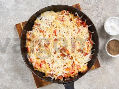 Menemen su bekonu ir čorizo Žingsnis 4