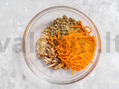 Lęšių salotos su datulėmis ir riešutais Žingsnis 5