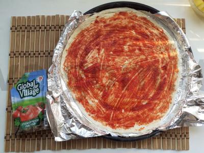 Namų pica su dešrelėmis Žingsnis 4