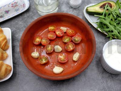 Kruasanai su daržovėmis ir straciatella Žingsnis 1