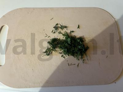 Oro užtepas duonai iš varškės sūrio su krapais Žingsnis 3