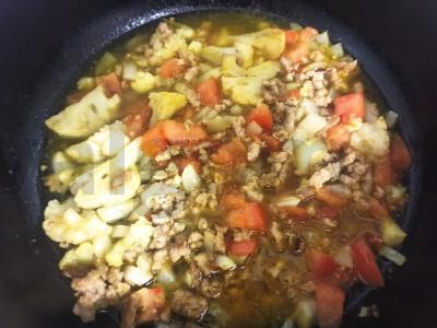 Ryžiai su faršu ir daržovėmis „Kaip kaime“ Žingsnis 6