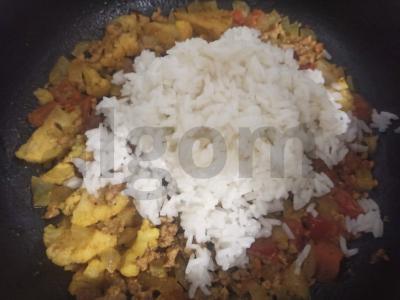 Ryžiai su faršu ir daržovėmis „Kaip kaime“ Žingsnis 8