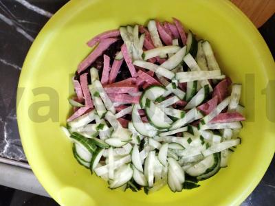 Pupelių salotos „5 minutės“ Žingsnis 2