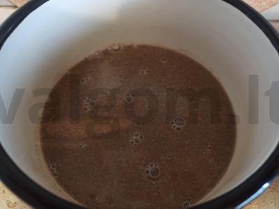 Kavos ir šokolado gėrimas su halva ir kondensuotu pienu Žingsnis 4