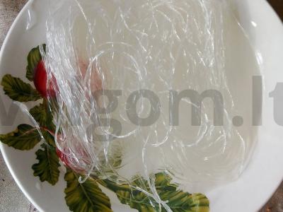 Funchosa su krevetėmis ir pievagrybiais Žingsnis 9