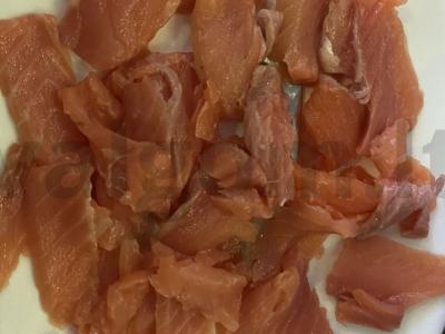 Sumuštinis su upėtakiu ir virtu kiaušiniu pusryčiams Žingsnis 1