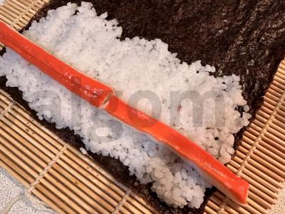 Rulonai su omletu tamagoyaki Žingsnis 2