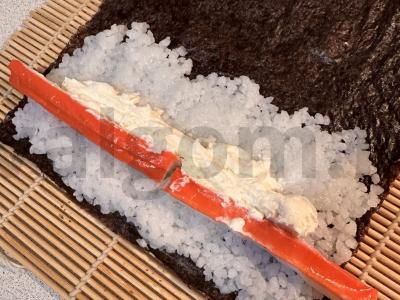 Rulonai su omletu tamagoyaki Žingsnis 3