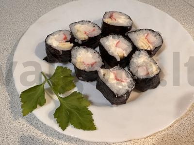 Rulonai su omletu tamagoyaki Žingsnis 6