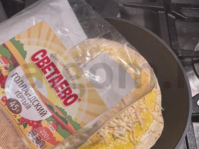 Tortilijos su sūriu ritinys Žingsnis 4