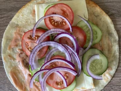 Tako-burgeris su kiaulienos faršu Žingsnis 5