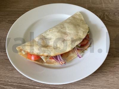 Tako-burgeris su kiaulienos faršu pagrindine nuotrauka