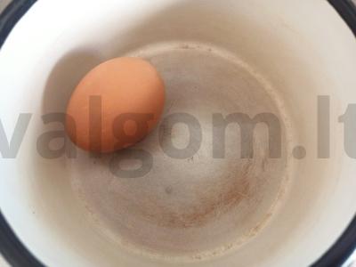 Pita su kiaušinio, šoninės ir sūrio įdaru Žingsnis 1