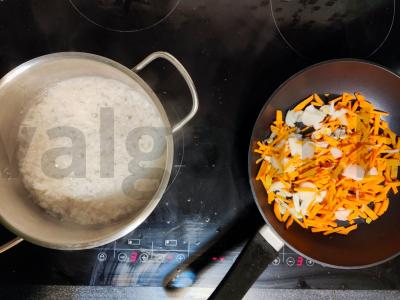 Ryžiai su guliašu Žingsnis 1