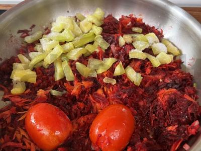 Vegetariškas boršas su konservuotomis pupelėmis Žingsnis 3