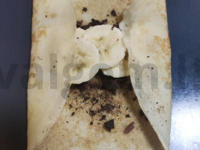 Blynai su šokoladu ir bananais Žingsnis 2