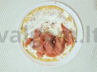 Ryžių blynai su kreminiu sūriu ir lašiša Žingsnis 6