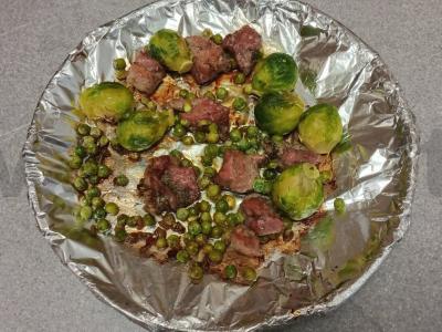 Anties krūtinėlė su Briuselio kopūstais ir kuskusu Žingsnis 7