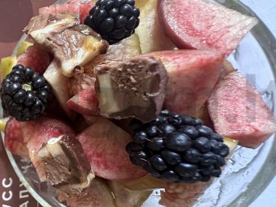 Vaisių salotos su šokoladu Žingsnis 3