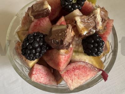 Vaisių salotos su šokoladu Žingsnis 4