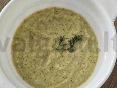 Kreminė brokolių sriuba su grietinėlėmis pagrindine nuotrauka