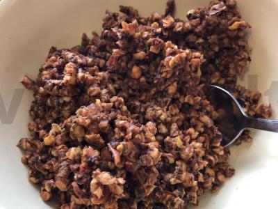 Pyragėliai ant smėlinio tešlos su džiovintais vaisiais Žingsnis 7