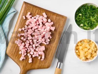 Krosninis bulvės patiekalas mikrobangų krosnelėje Žingsnis 2