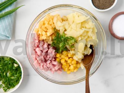 Krosninis bulvės patiekalas mikrobangų krosnelėje Žingsnis 4