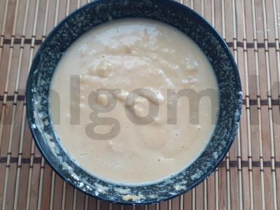 Blynai iš žirnių miltų be kiaušinių Žingsnis 2