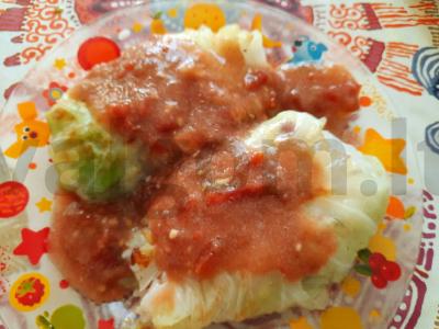 Vegetariški kopūstai su naminiu pomidorų padažu Žingsnis 7