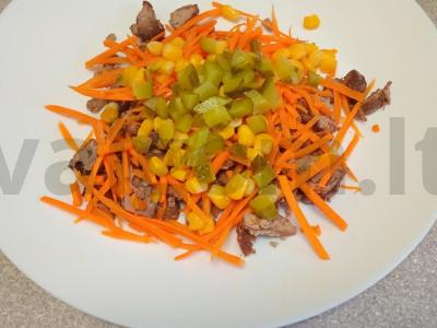 Salotas „Gribų pieva“ su vištienos kepenimis Žingsnis 6