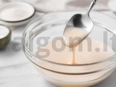 Mini blynai su upėtakiu ir plakta grietinės užpilu Žingsnis 1