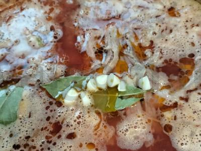 Kvapnus boršas su pupelėmis ir kopūstais Žingsnis 9