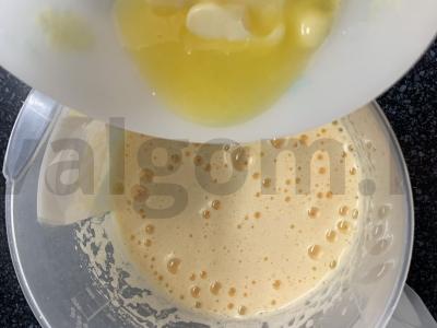 Varškės, grietinės ir aviečių apkepas Žingsnis 2