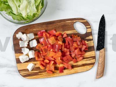 Daržovių salotas su feta be majonezo Žingsnis 2